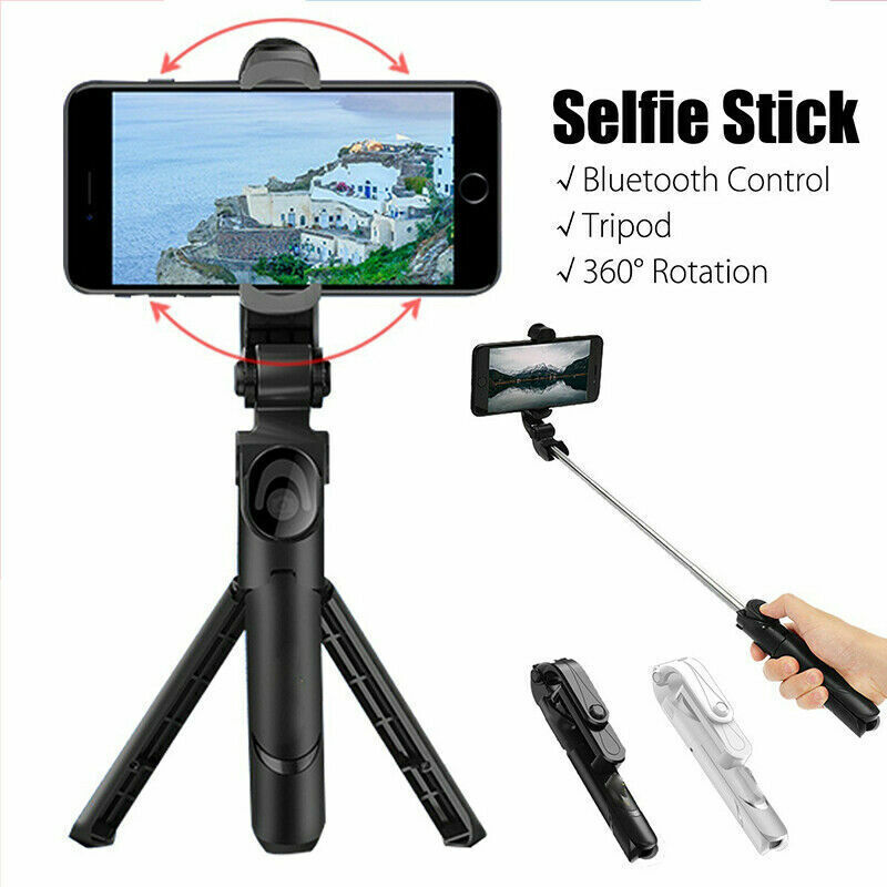 Bluetooth Selfie Tripod Telescopic Stick Remote Monopod Extendable Phone Holder - 5.0 - CJ
