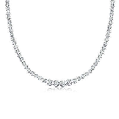 1In The Name Of Light Luxurious Fashion Diamond Pendant Necklace Set With Mosan Diamond Silver Ornaments Prohibit TikTok sales - 5 - CJ