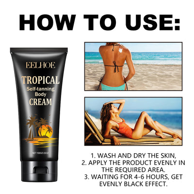 EELHOE Tropical Self - Tanning Body Cream, Natural Wheatskin Moisturizing And Moisturizing Cream For Tanning And Tanning - 5 - CJ