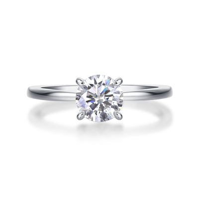 1Classic 4 Prong Diamond Ring Luxury Fashion Set Moissanite Silver Ring Prohibit TikTok sales - 5 - CJ