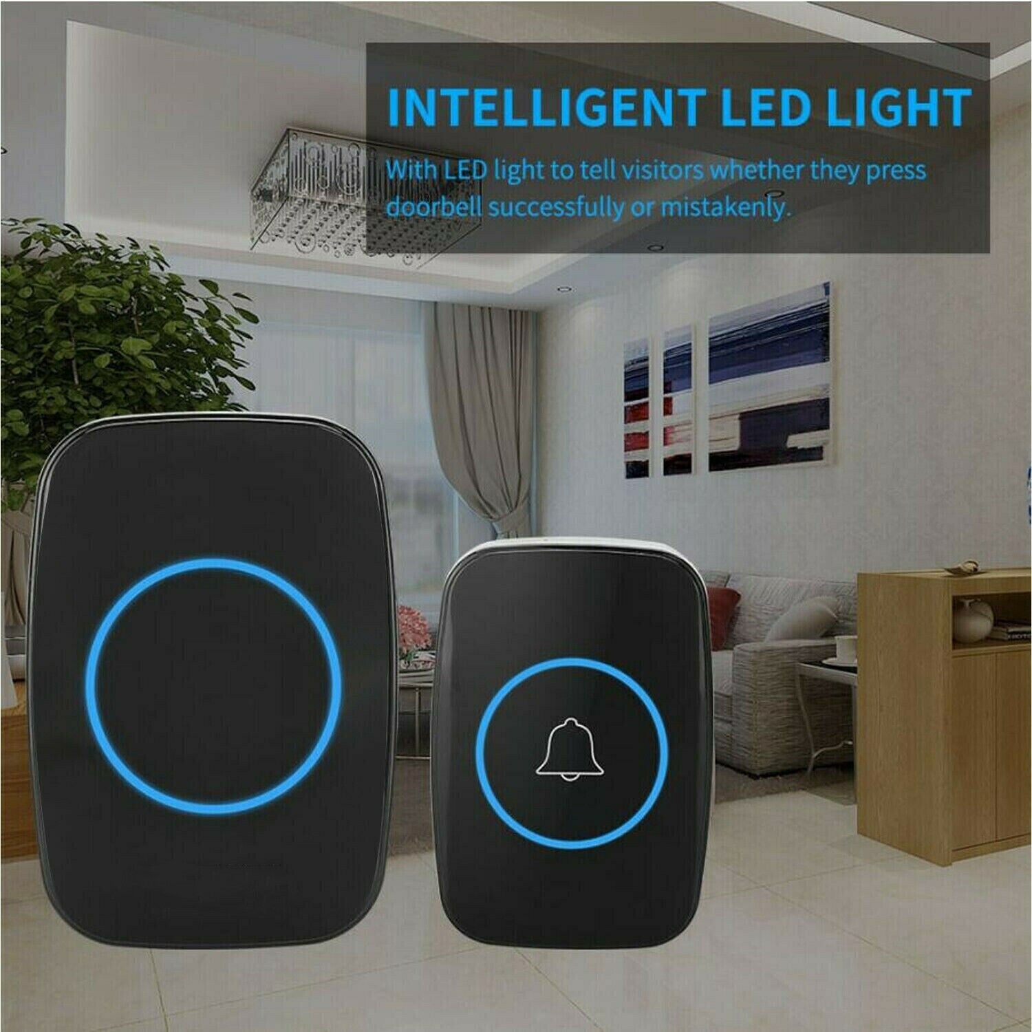 Style A 1 - on - 1 Black Doorbell - 5 - CJ