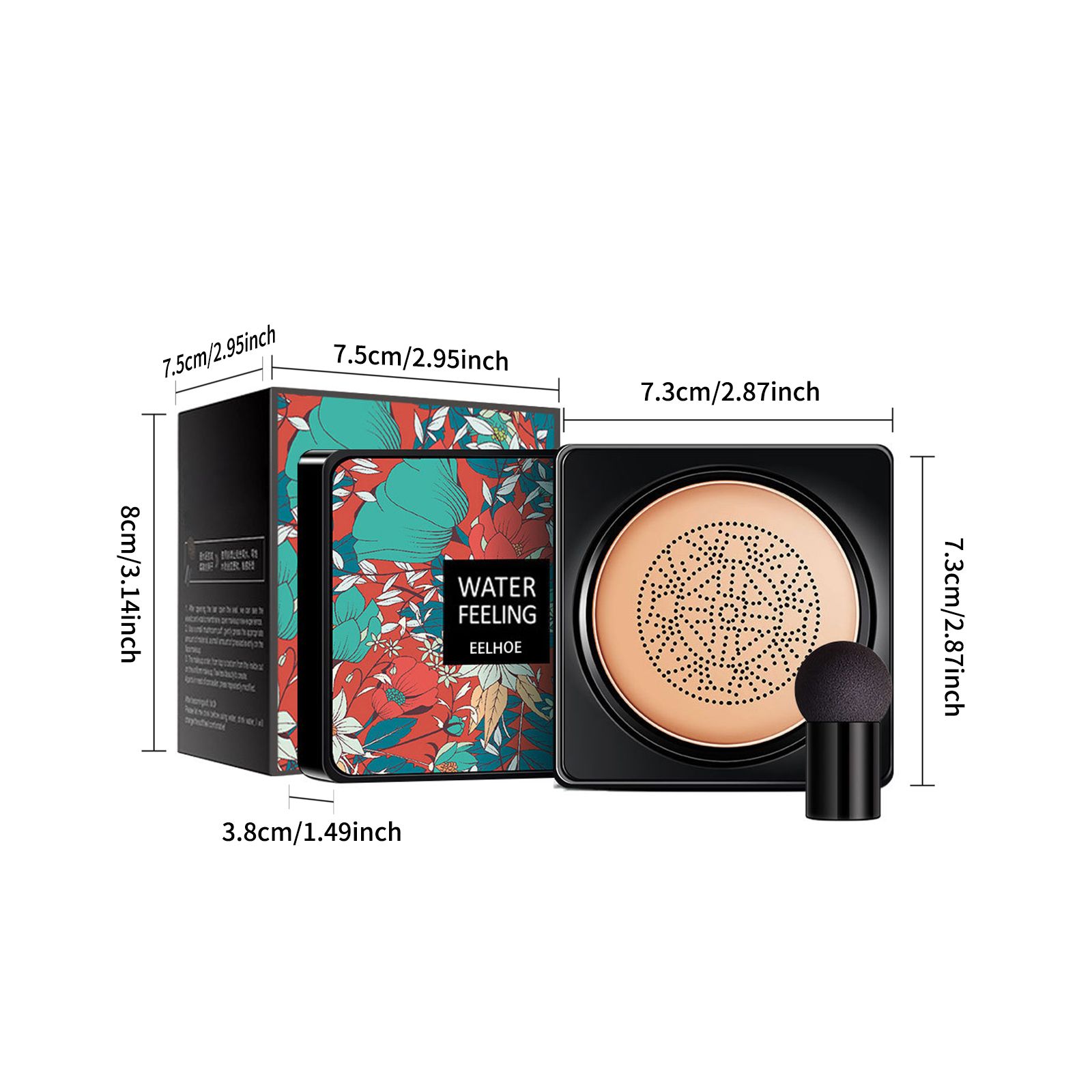 EELHOE Flawless Air Cushion BB Cream Mushroom Air Cushion Covers Blemishes, Waterproof, Sweat Proof And Non Shedding Makeup Pad BB Cream - 5 - CJ