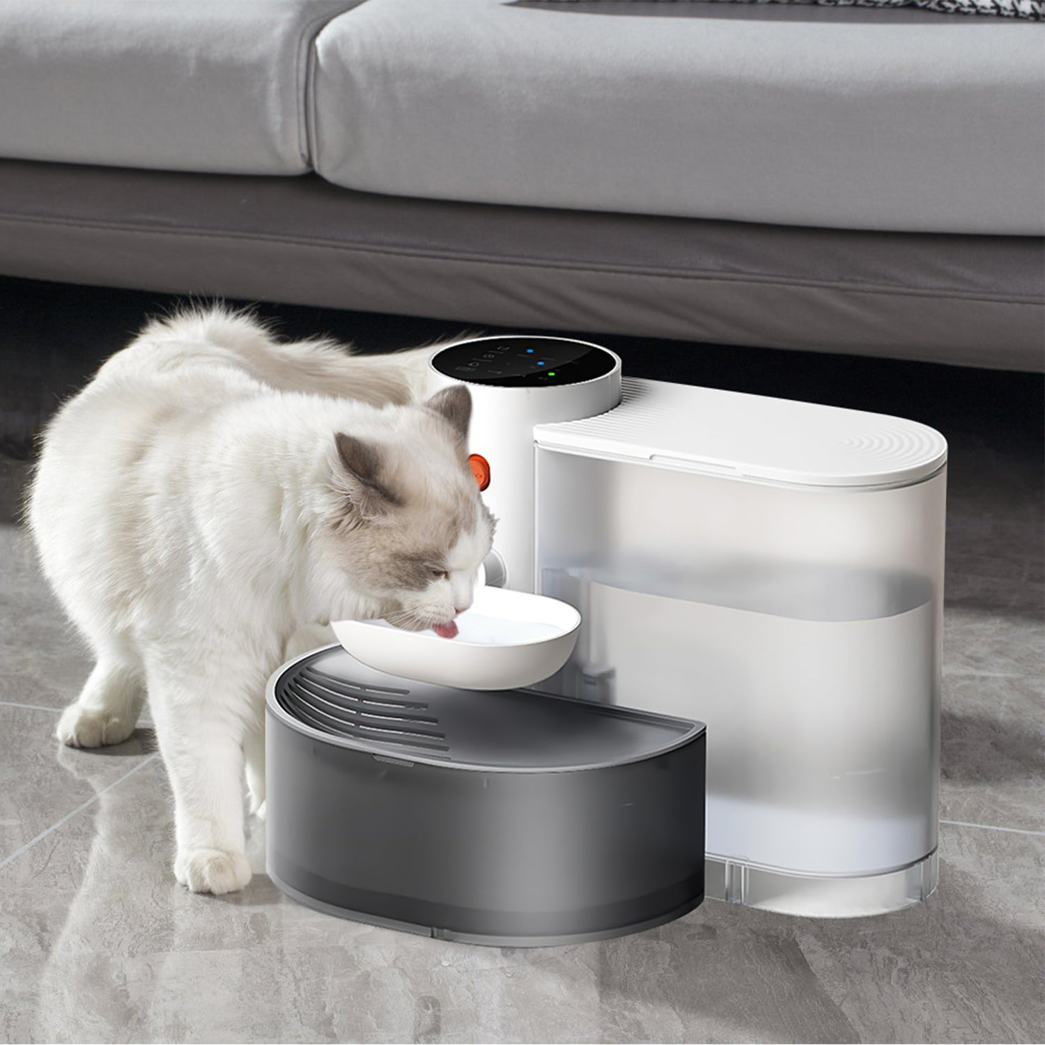 1Pc Smart Pet Water Fountain Automatic Cat Water Dispenser 3L Cordless Rechargeable Dog Water Fountain Self - Refill With 3 Adjustable Volume 3 Time Intervals Touch Control - 5 - CJ