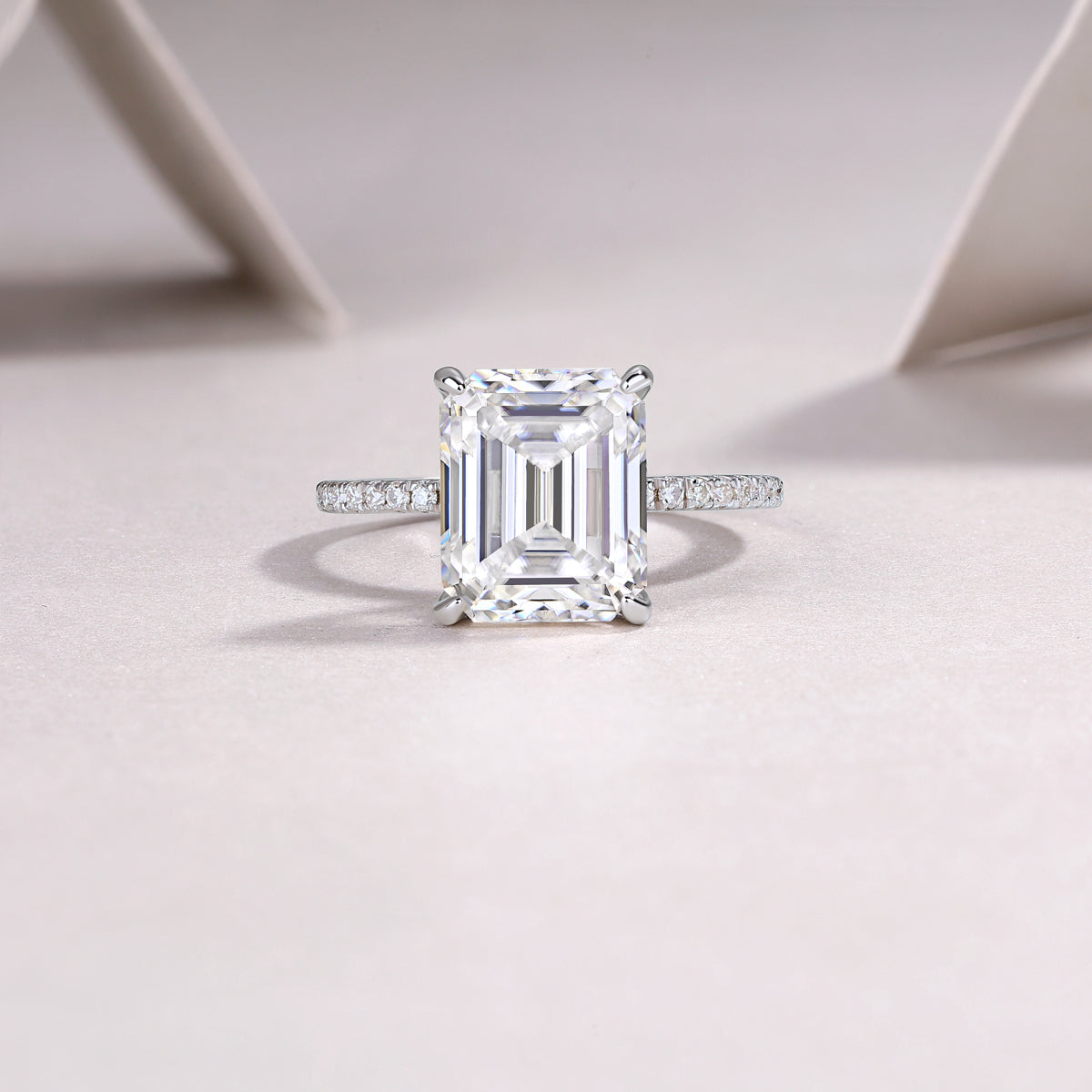 1Iridescence City - Fashionable Diamond Jewelry Set With Moissanite S925 Sterling Silver And Platinum Diamond Ring Prohibit TikTok sales - 5 - CJ