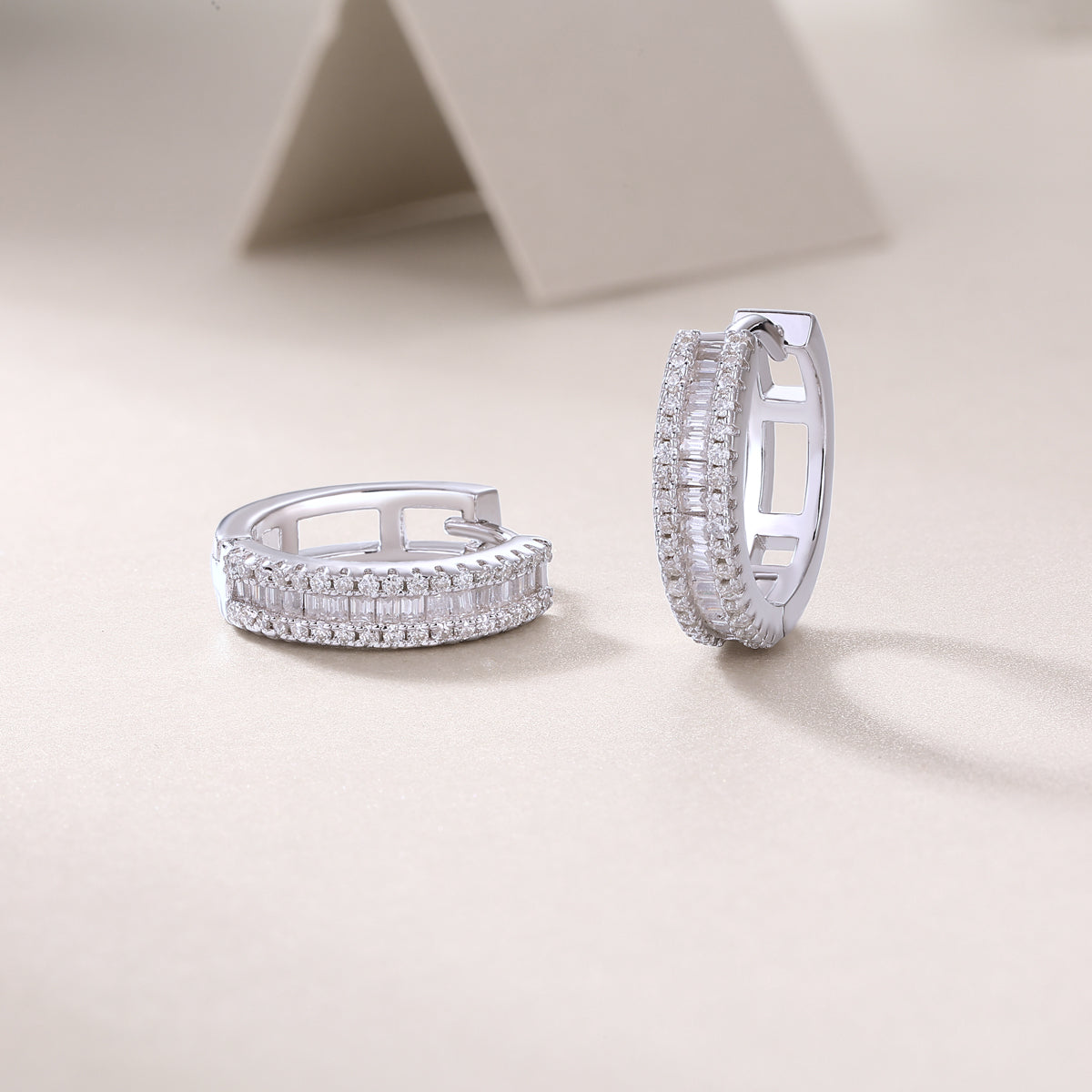 1Woven Light Luxury Fashion Diamond Earrings Stud Inlaid With Mosan Diamond Silver Ornaments Prohibit TikTok sales - 5 - CJ