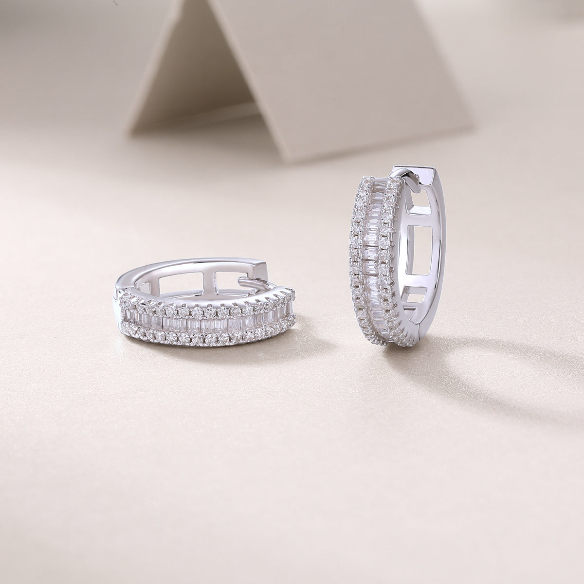Woven Light Luxury Fashion Diamond Earrings Stud Inlaid With Mosan Diamond Silver Ornaments