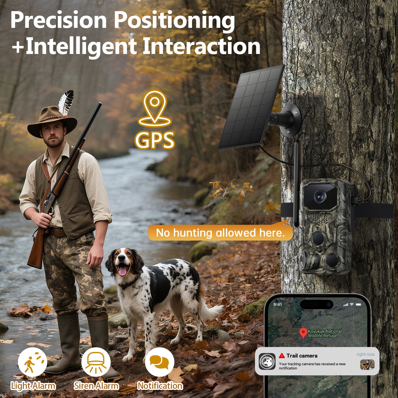 4G GPS Hunting Outdoor Trail Camera Wide Angle 4MP Camouflage Wildlife Deer Monitoring Solar Hunt Camera - 5 - CJ