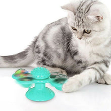New Windmill Cat Toys Cute Rotating Interactive Cat Toy - Indoor Windmill Cat Toy With Suction Cup Catnip & Jagged Teeth Middle Ball, Smart Kitten Rotating Spinner Exercise Toy, Toothbrush & Massager - 5 - CJ