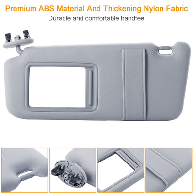 1Pc Auto Sun Visor Left Driver Side Car Sun Visor Fits 2007 - 2011 Camry Without Sunroof Vanity Light - 5 - CJ