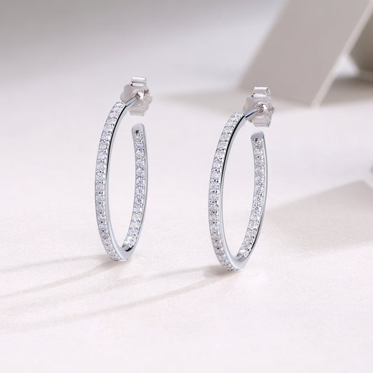 1Ribbon - Square Moissanite S925 Sterling Silver Earrings With Platinum - plated Stud Earrings, A Fashionable And Luxurious Diamond Jewelry Accessory Prohibit TikTok sales - 5 - cjdropshipping