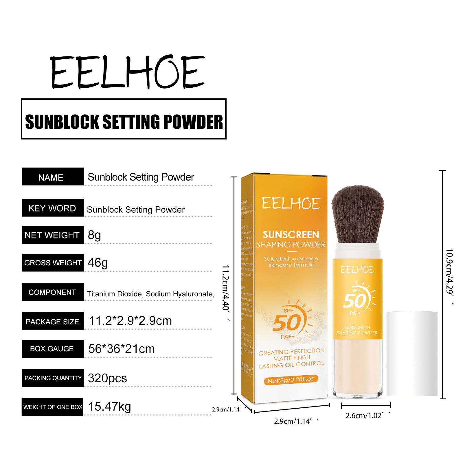 EELHOE Setting Powder For A Natural, Lightweight, Breathable Finish That Controls Oil And Provides Long - lasting, Smudge - proof Makeup - 5 - CJ