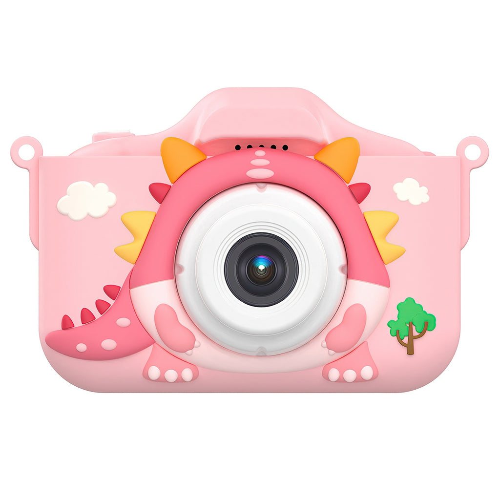 Pink-Blue Options -- 1Pc Dinosaur Kids Selfie Camera Cartoon Camera 48MP 1080P HD Digital Camera With Cartoon Case Card Reader 32G MMC Card For Boys Girls Above Aged 6 Years Old