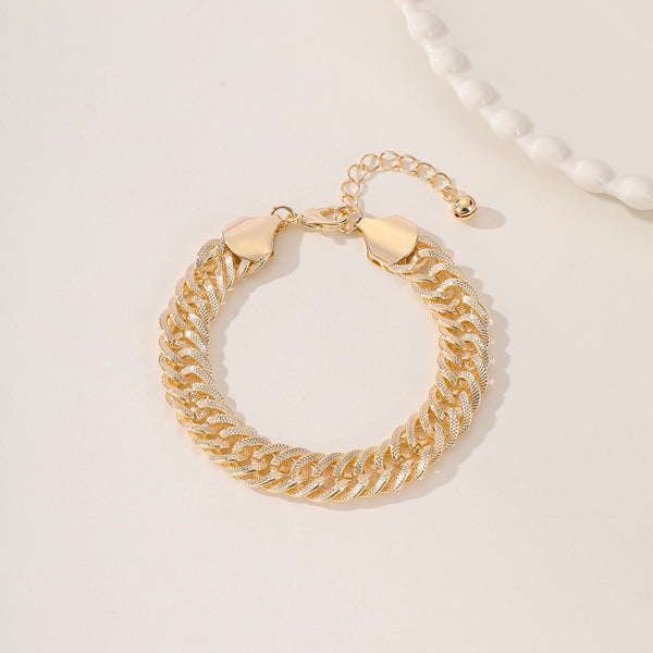 An Elegant And High - end Middle Eastern Ramadan Style Metal Engraved Double Woven Dense Chain For Women's Popular Vacation Style Foot Chain - 5 - CJ