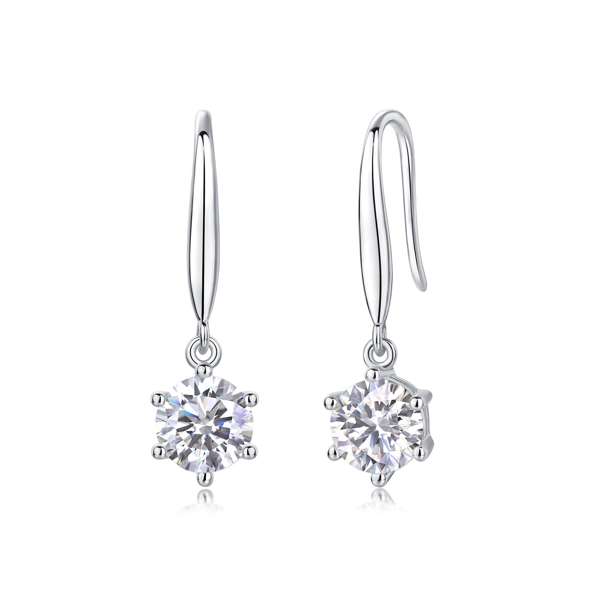 1Jumping Wind Inlaid Moissanite Silver Earrings Luxury Fashion Diamond Earrings Prohibit TikTok sales - 5 - CJ