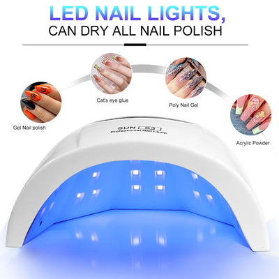 UV Nail Lamp, UV Light For Gel Nails LED Nail Dryer With 3 Timer, Smart Sensor, LCD Display Fast Curing Gel Nail Polish Nail Art Tools Manicure Accessories - 5 - CJ
