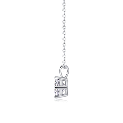 1Romantic Mark Luxury Fashion Diamond Pendant Necklace Set With Mosan Diamond Silver Ornaments Prohibit TikTok sales - 5 - CJ