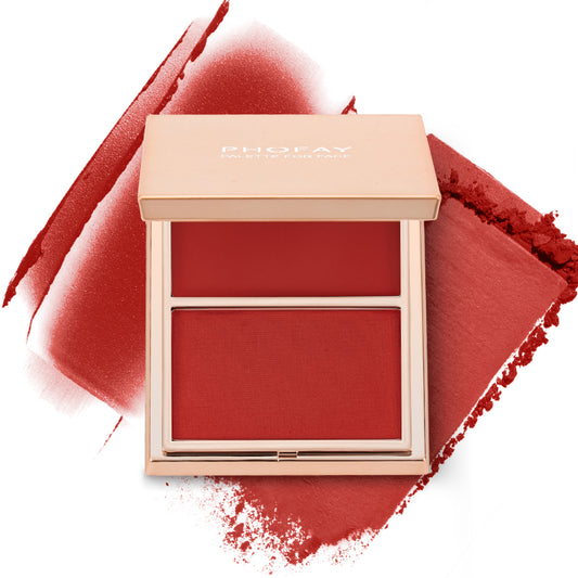 PHOFAY Double - Take Cream & Powder Blush Duo - 4 - CJ