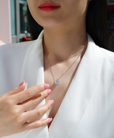 1Time Lasts - A Fashionable And Luxurious Diamond Jewelry Pendant Set With 2 - carat, 3 - carat And 5 - carat Moissan Diamonds, S925 Sterling Silver And Platinum Plating Prohibit TikTok sales - 5 - cj