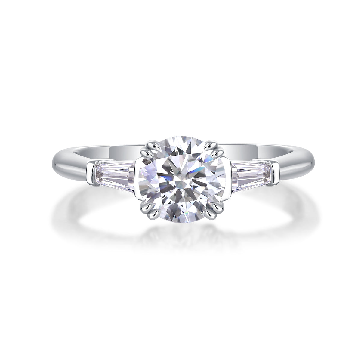 1Luxury Fashion Diamond Wedding Ring Classic Set With Moissanite Silver Ring Prohibit TikTok sales - 5 - CJ