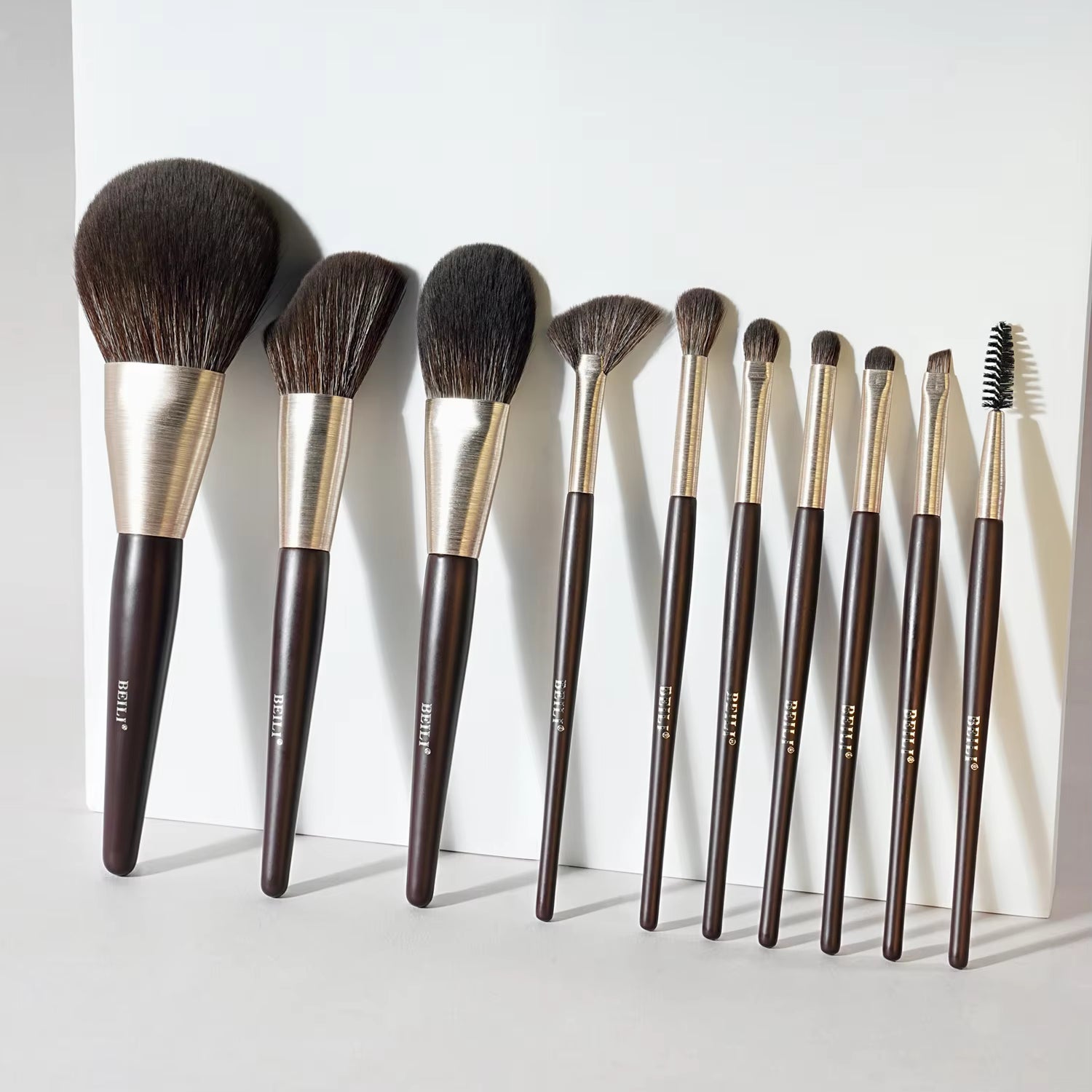 Beli 10pcs Professional Makeup Brush Set New Design Brushed Tube Makeup Brushes - 5 - CJ