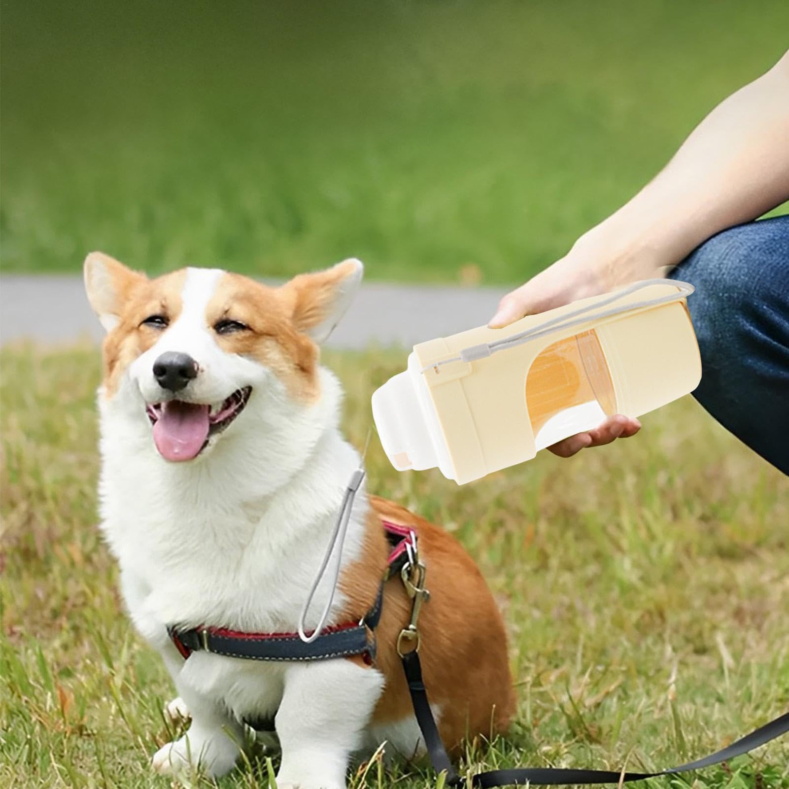 2 In 1 Travel Dog Water Bottle Pet Water Dispenser Feeder Drinking Feeder Dog Outing Water Feeder Pets Outdoor Portable Cup Pet Products - 0 - CJ
