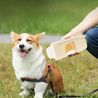2 In 1 Travel Dog Water Bottle Pet Water Dispenser Feeder Drinking Feeder Dog Outing Water Feeder Pets Outdoor Portable Cup Pet Products - 0 - CJ