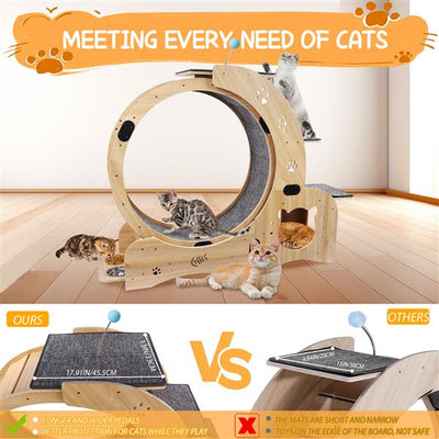 Cat Wheel 6 - in - 1 Cat Sports Wheel, Upgraded Indoor Cat Wheel Sports Device - 5 - CJ
