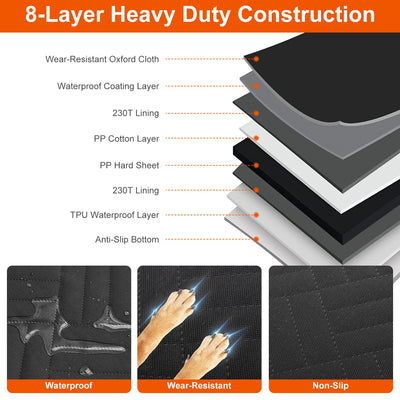 1Pc Dog Car Seat Cover For Back Seat Waterproof Oxford Cloth Seat Cover Hammock Non - Slip Scratchproof Back Seat Extender With Side Flap Mesh Window Storage Bag For Car SUV Truck - 5 - CJ