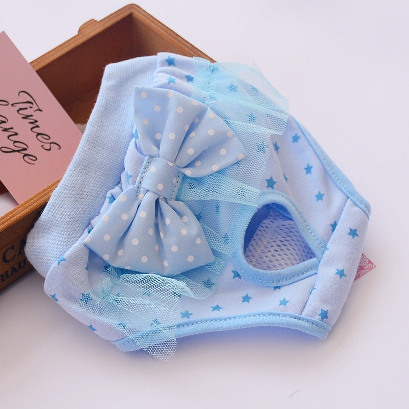 Female Dog Aunt Physiological Pants Panties - 0 - CJ - Blue - XL - CJGD124485824XC