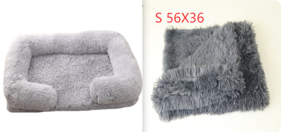 Plush Round Pet Bed Dog Bed Winter - 0 - CJ