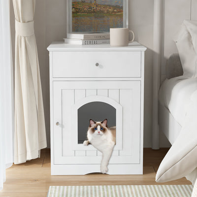 Wooden Pet House Litter Box Fence With Drawers - 5 - CJ