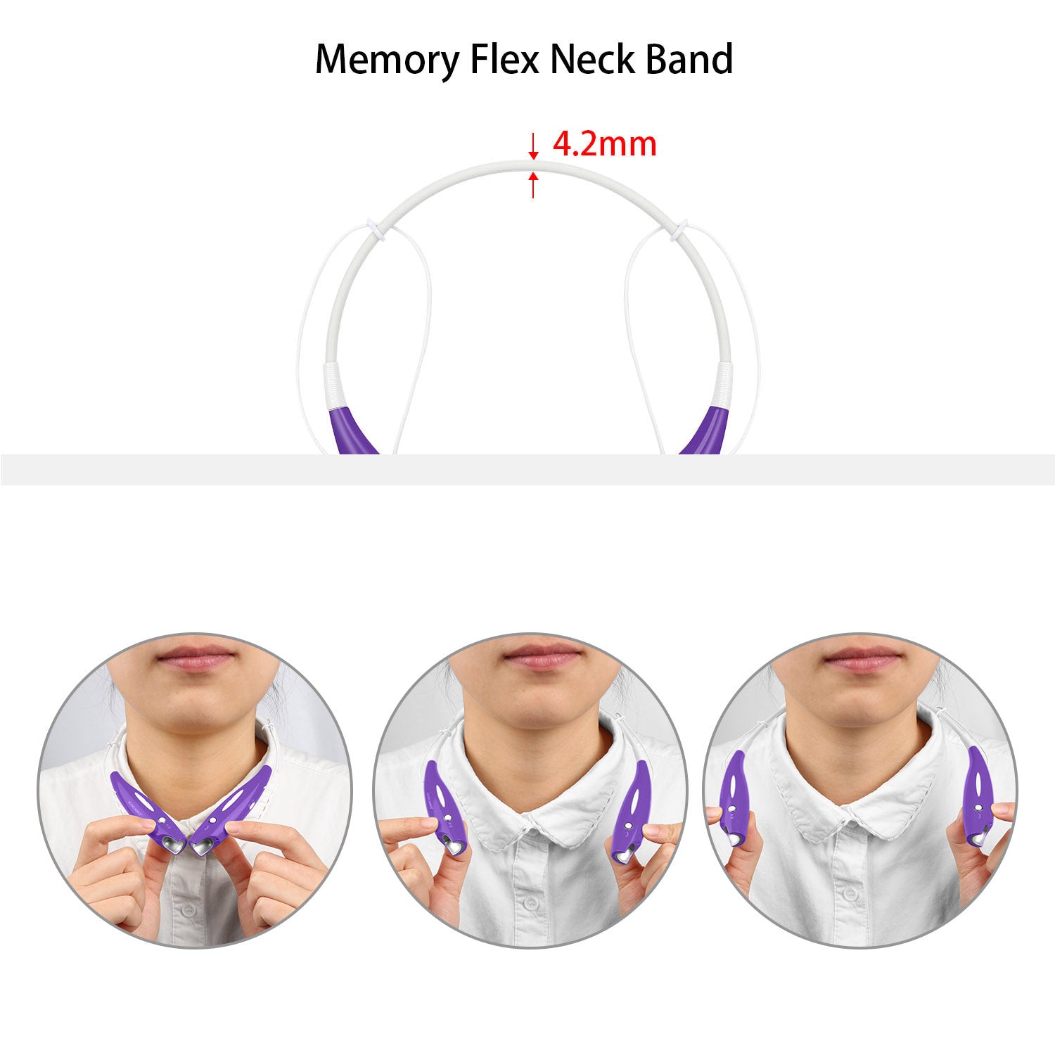Wireless Stereo Headsets Sport Neckband Headphones In - ear Magnetic IPX4 Waterproof Earbuds With Built - in Mic Call Vibrate Alert Number Broadcast Running Gym - 5 - CJ
