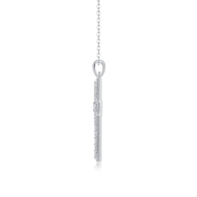 1Shelter Luxury Fashion Diamond Pendant Necklace Set With Mosan Diamond Silver Ornaments Prohibit TikTok sales - 5 - CJ