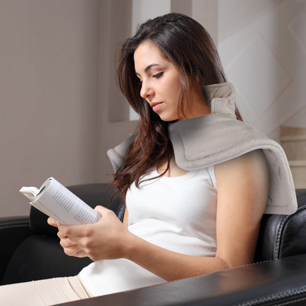 22.4 X 16.3 Inch Large Neck And Shoulder Weight Heating Pad Electric Heating Rapid Heating Pad Neck Wrap Cushion For Pain Relief With 6 Temperature Settings 4 Timer Modes Machine Washable - 5 - CJ