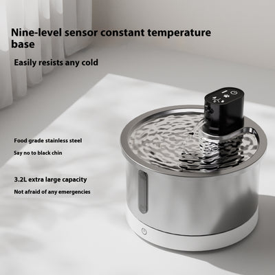 Cat Water Fountain Stainless Steel Constant Temperature Heating Cycle - 0 - CJ