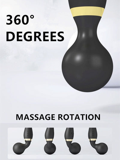 USB Rechargeable Massager Wand Vibrating Magic Massage Full Body Therapy Double Head - 5 - CJ