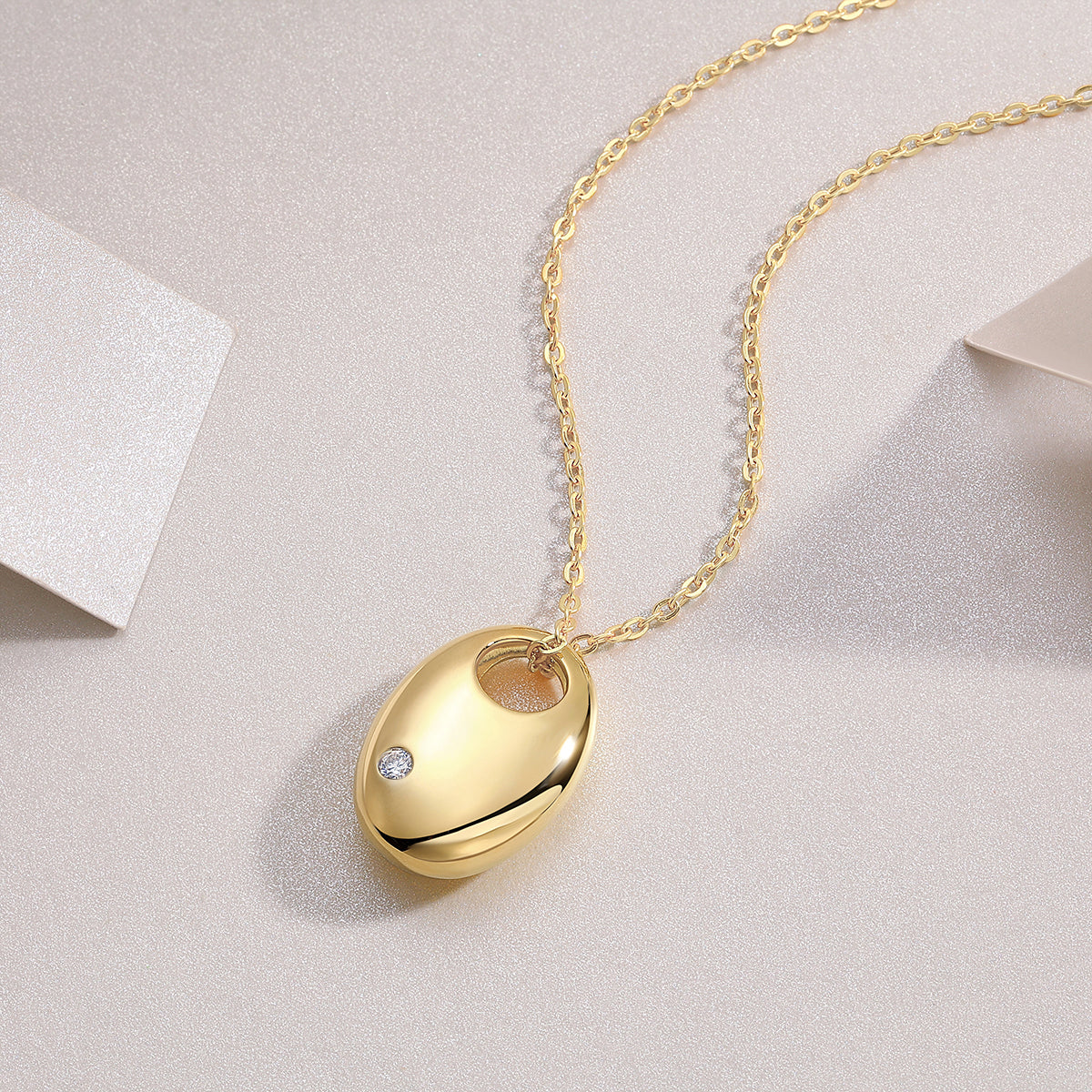 1First Encounter - A Fashionable And Trendy Diamond Pendant Necklace Set With Moissanite S925 Sterling Silver And Gold Plating Prohibit TikTok sales - 5 - CJ