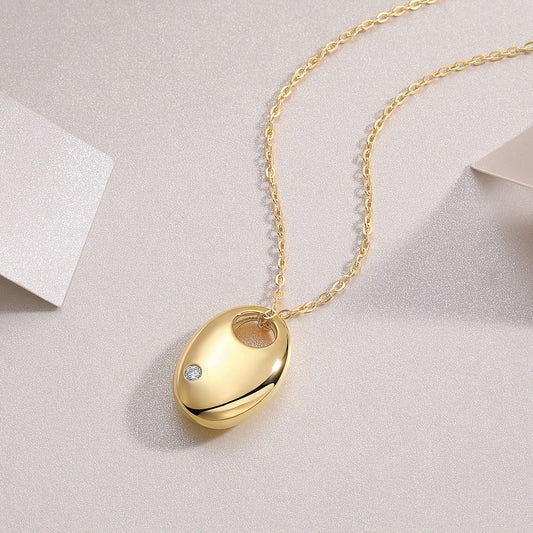1First Encounter - A Fashionable And Trendy Diamond Pendant Necklace Set With Moissanite S925 Sterling Silver And Gold Plating Prohibit TikTok sales - 5 - CJ