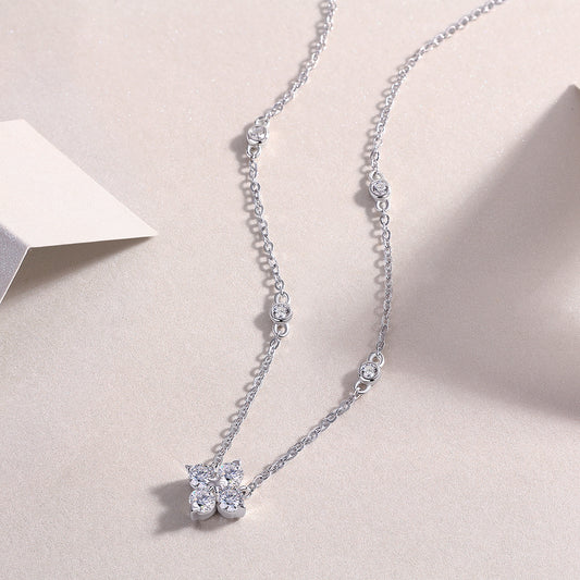 1Sweetheart Halo - A Fashionable And Luxurious Diamond Jewelry Pendant Set With 2 - carat Moissanite S925 Sterling Silver And Platinum Plating Prohibit TikTok sales - 5 - CJ