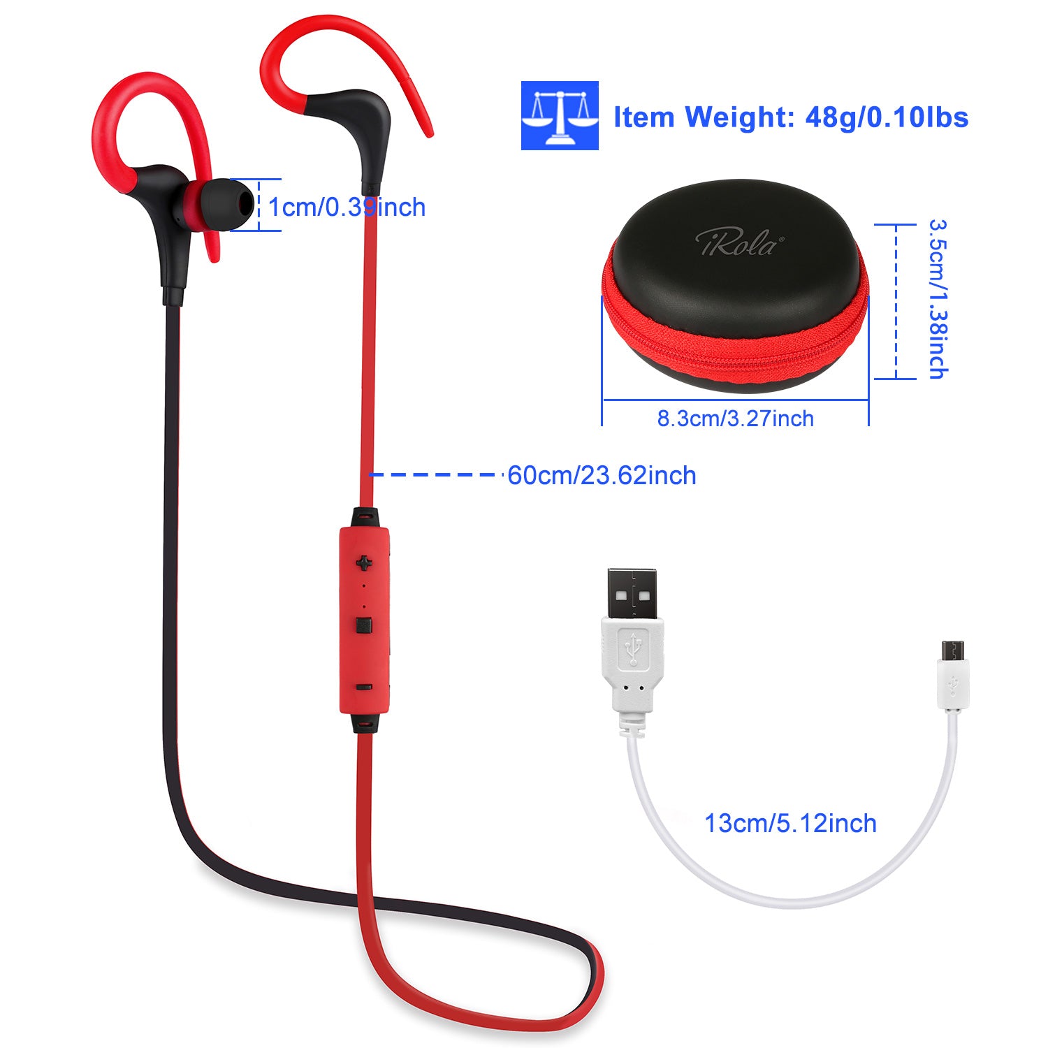 Wireless Headsets V4.1 Sport In Ear Stereo Headphones Sweatproof Noise Canceling Earphones Back Headphone With Mic Handsfree For Running Hiking Travel - 5 - CJ