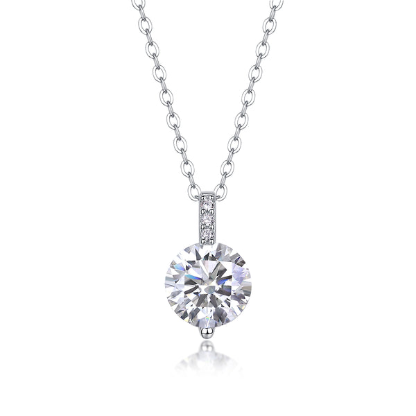 1A Lifetime Of Brilliance - A Fashionable And Luxurious Diamond Jewelry Pendant Set With 2 - carat Moissanite S925 Sterling Silver And Platinum Plating Prohibit TikTok sales - 5 - CJ