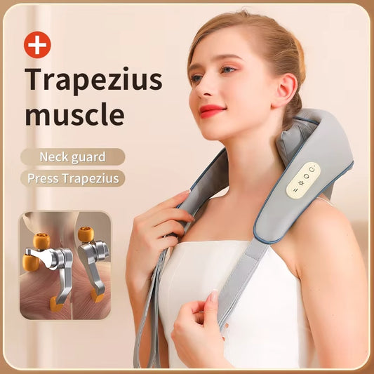 Electric Shiatsu Neck And Shoulder Massager Pillow Gift Idea For Men & Women Portable Neck Massage Pillow - 5 - CJ