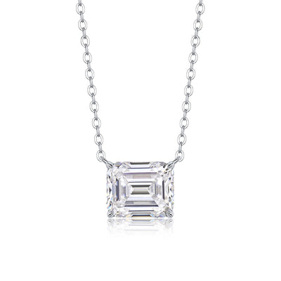 1Mirage In The Mirror - A Trendy Diamond Pendant Necklace Set With Octagonal  Moissanite S925 Sterling Silver And Platinum Plating Prohibit TikTok sales - 5 - CJ