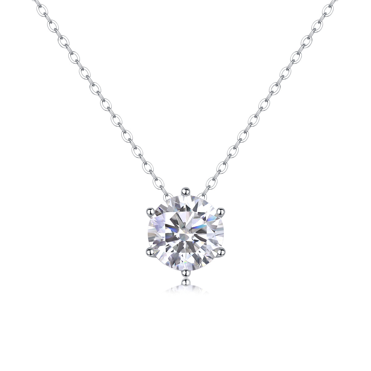 1Afternoon Rose Luxury Fashion Diamond Pendant Necklace Set With Mosan Diamond Silver Ornaments Prohibit TikTok sales - 5 - CJ