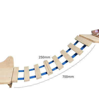 Pet Cat Climbing Frame Wall Type Solid Wood Wall Hanging Platform Ladder Pets Accessories - 0 - CJ - Suspension bridge ladder - CJJT148790310JQ