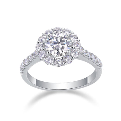 1Luxury Fashion Large Diamond Wedding Ring With Moissanite Silver Ring Prohibit Tk Sales - 5 - CJ