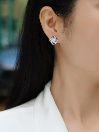1Hope Beam - A Fashionable And Luxurious Diamond Jewelry Piece Set With Half - carat Moissanite S925 Sterling Silver And Platinum - plated Stud Earrings Prohibit TikTok sales - 5 - cjdropshipping
