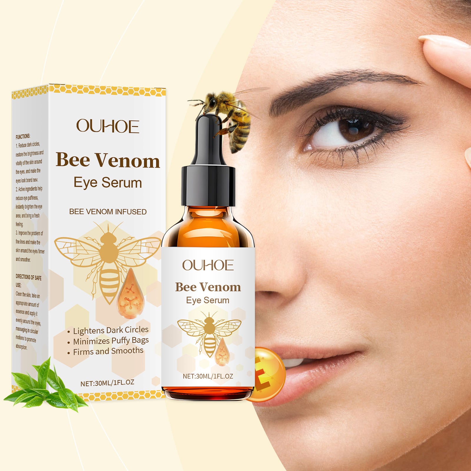 OUHOE Bee Venom Eye Serum, Gently Moisturizes And Protects Skin Eye Daily Care Serum - 5 - CJ
