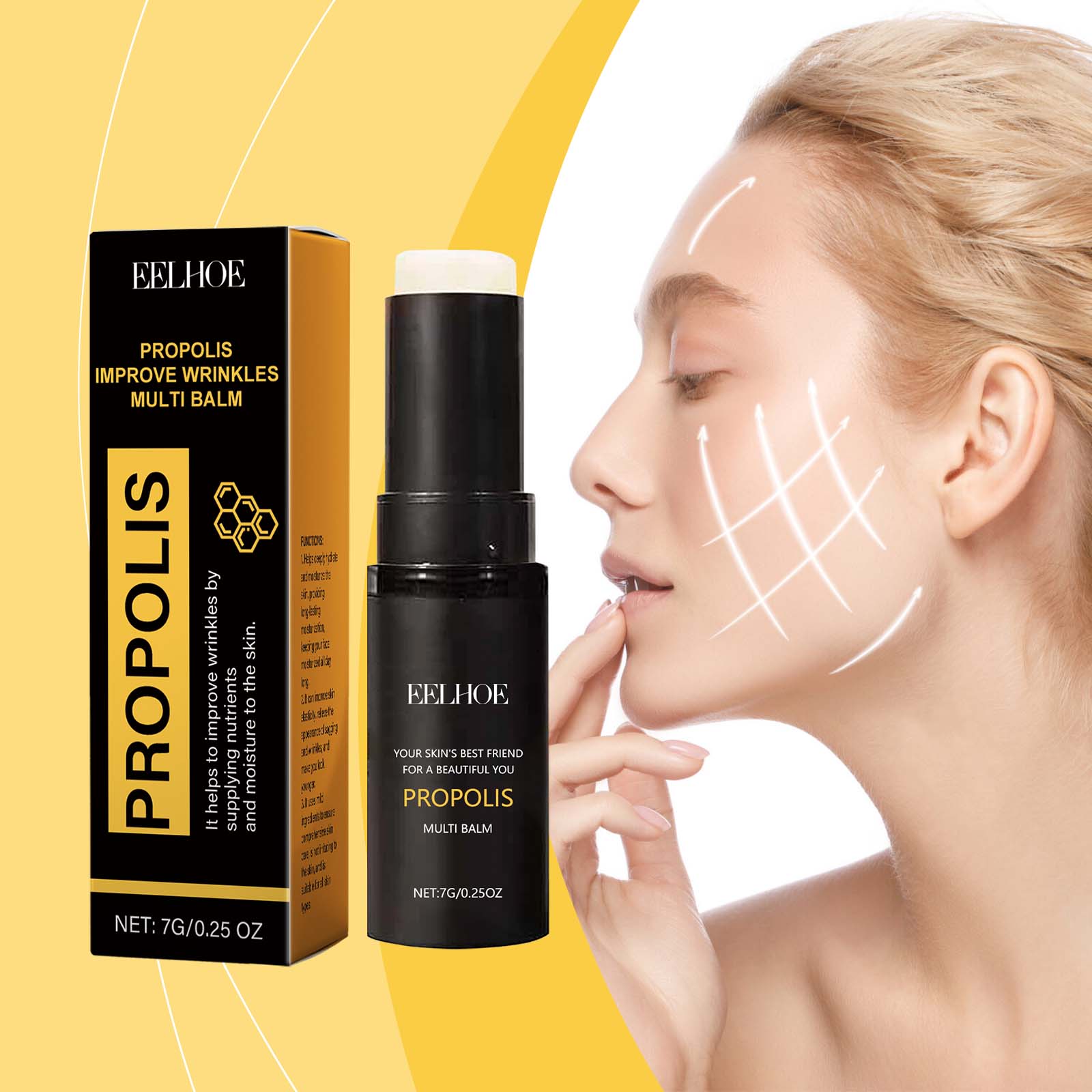 Eelhoe Propolis Firming Moisturizer For Daily Facial Care Gentle Moisturizing Propolis Stick For Dry Skin - 5.0 - CJ