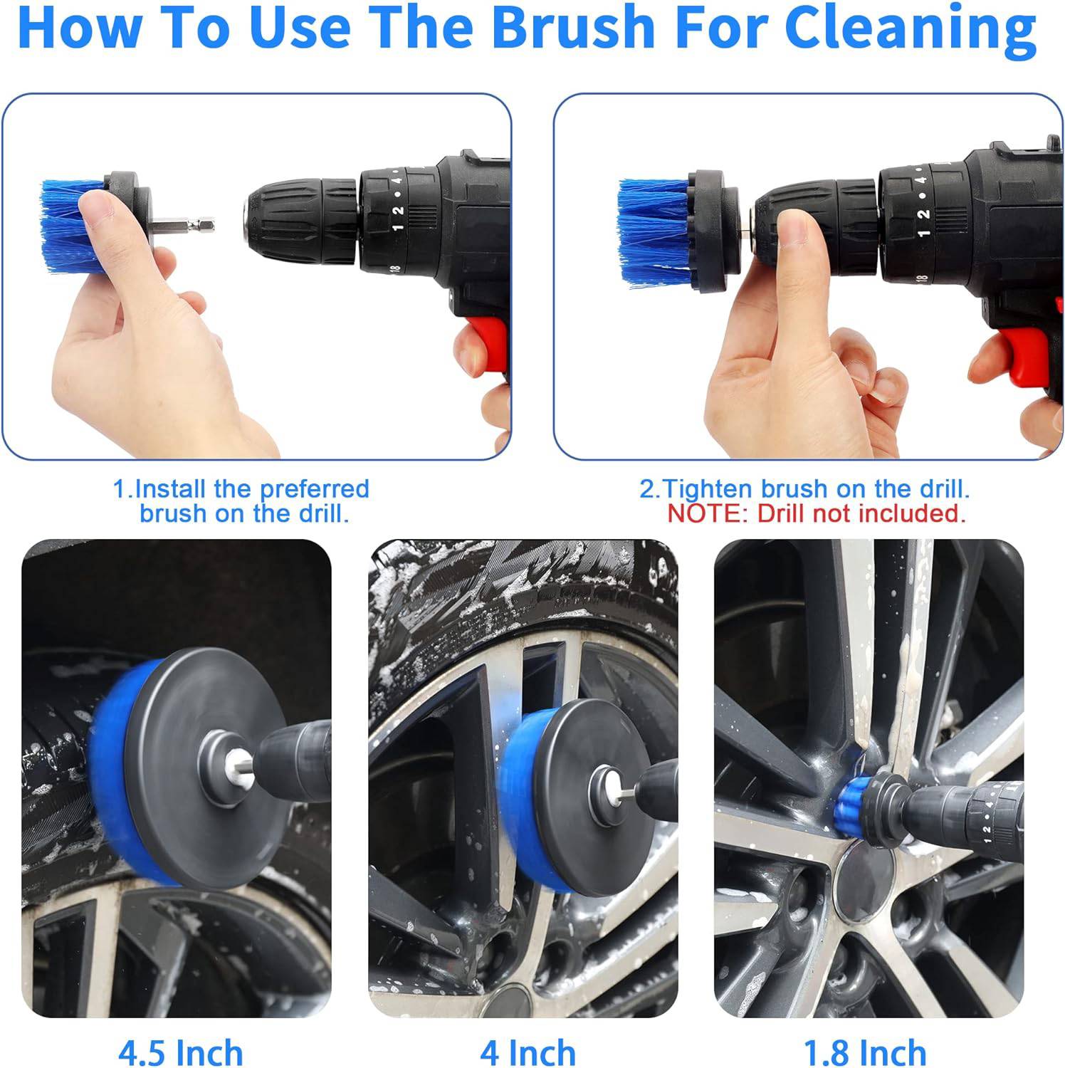 22 Pcs Car - Cleaning - Tool - Set Drill Not Include - 5 - CJ